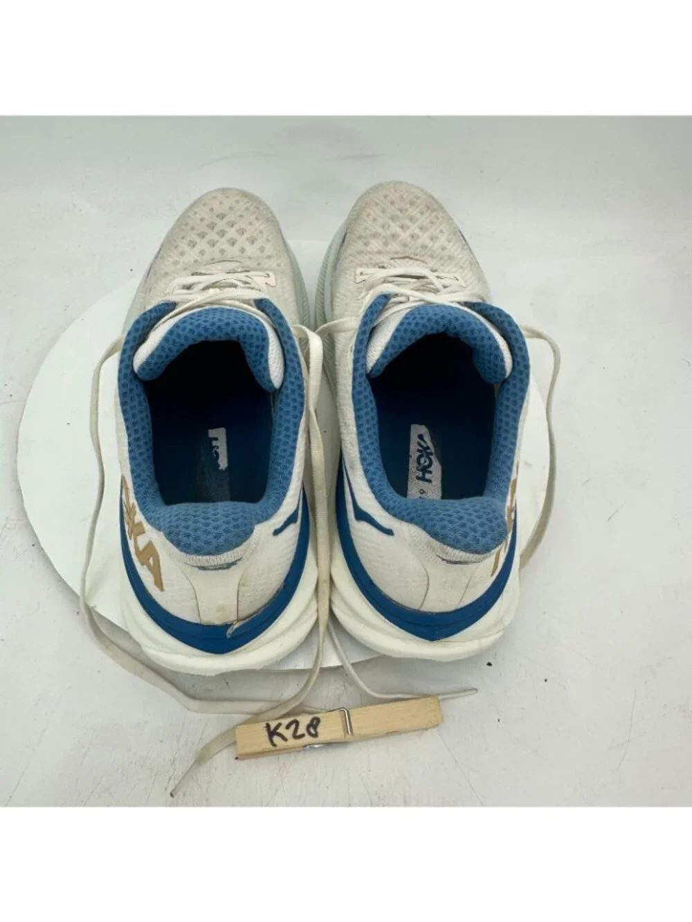 Hoka One One Clifton 9 Men Size 10.5D 1127895-FTG Frost Gold Blue Running Shoes